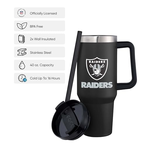 Image of FOCO NFL unisex-adult NFL Team Logo Insulated Travel Mug 40oz XL Tumbler
