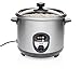 Tristar Cuiseur à riz, 1,5 L, riz pouvant accueillir jusqu'à 10 personnes sans le brûler, avec fonction maintien au chaud, 500 W, noir, acier inoxydable, RK-6127