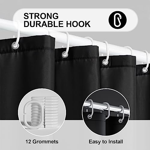 LUKDUNG 180 x 180 cm Bath Curtain, Shower Curtain Anti-Mould in Bathroom - Image 3