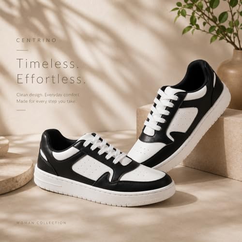 Image of Centrino Women's Sneakers | Cushioned Insole Comfortable Shoes | Trendy & Stylish Modern Sneakers | Durable TPR Sole Casual Walking Footwear (8155)