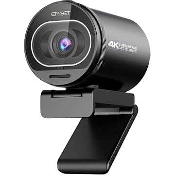 Webcam EMEET S630 4K Ultra HD com Autofoco PDAF e Microfone Duplo, USB Plug and Play para PC e Notebook