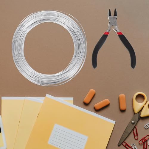 Alambre de aluminio plata para joyería DIY y manualidades creativas con alicates 6