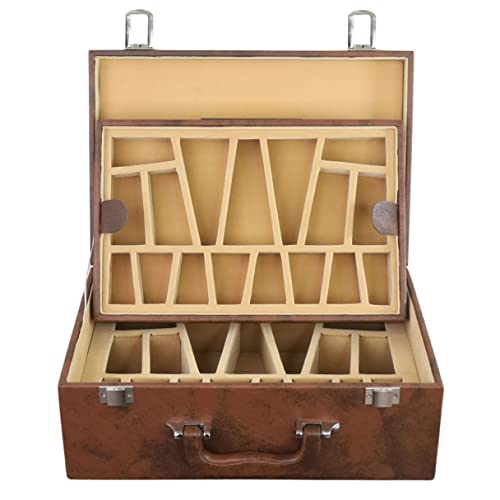 Boîte de rangement signature en similicuir pour pièces d'échecs haut de gamme
