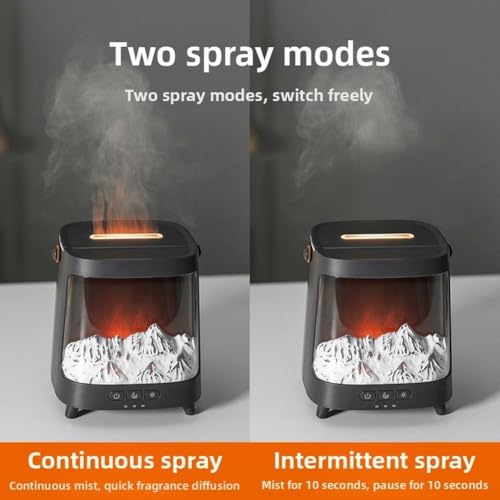Diffuseur d'aromathérapie Aurora Flame blanc avec télécommande et humidificateur USB - 4