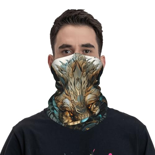 Bandana Bufanda Cubierta facial Pasamontañas Vikinga Wolf Rúnica Nórdica Antigua para Mujeres y Hombres miniatura 2