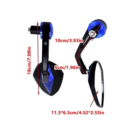 Espejo universal para manillar de 22mm que elimina puntos ciegos moto 7