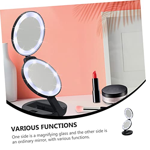 Espejo de Maquillaje Plegable Portátil Doble Cara miniatura 5