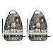 Gjieliness Snowman in Bathtub Car Seat Back Kick Protectors,2 Pack Vintage Cozy Bathroom Kick Mats with Storage Pockets for Vehicles to Protect from Dirt Mud Scratches