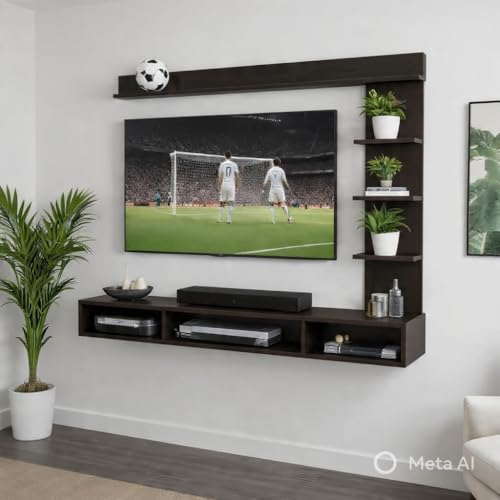 Image of C Style Tv Cabinet Floating Shelves for Wall Set,Wall Mounted Shelf for Living Room, Bedroom, Outdoor,Gallery,Stairs (Tv Cabinet)