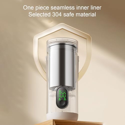 Tetera eléctrica portátil de viaje 350ml acero inoxidable miniatura 5