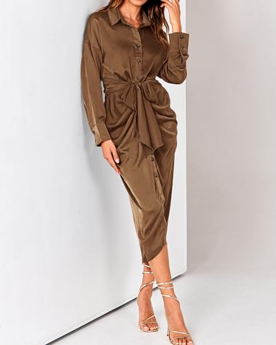 Image of BTFBM Button Dwon Fall Dresses for Women 2026
