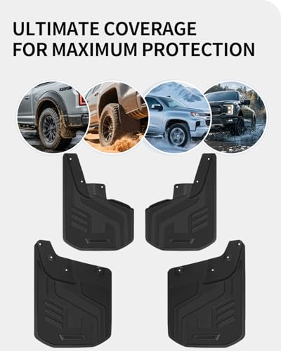 Image of Mud Flaps for Trucks,2023-2024 Chevy Colorado No Drill Mud Guards with Fender Flares, Heavy Duty 4PC Splash Guards, OEM Fit,Suitable for Vehicles with Wheel Eyebrow