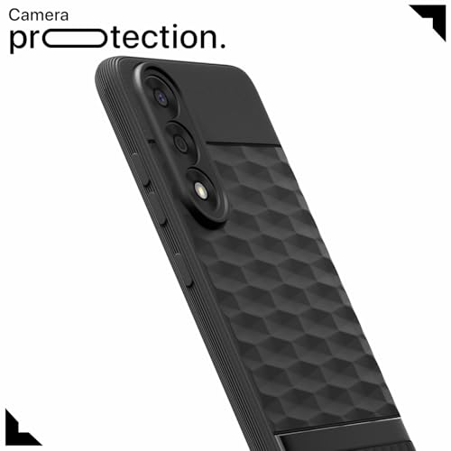 Image of Pikkme Back Cover for OnePlus Nord 5 5G Camera Protection 3D Hexa Cube Design Silicone Protective Bumper Case (Black)
