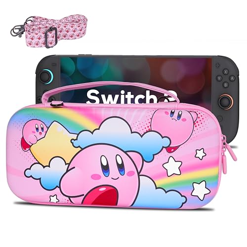 Funda de Switch 2 para evitar arañazos con interior rosa acolchado