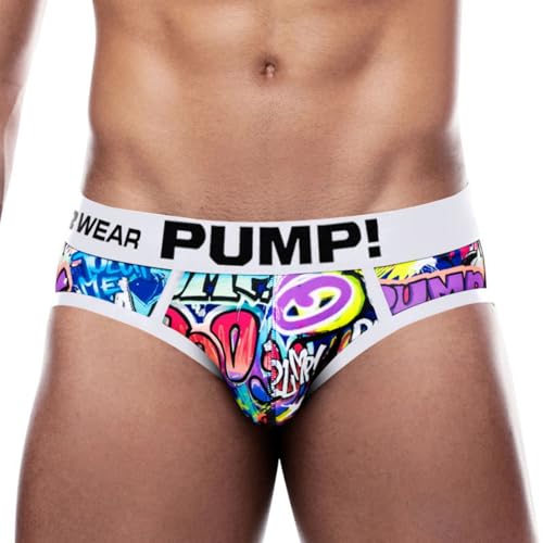 Men's sports breathable low-waist briefs graffiti fashion