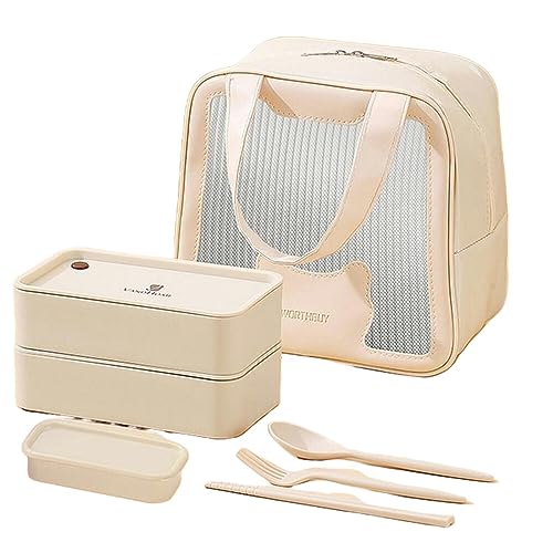 NOGRAX Porta Pranzo Box Da Pranzo Portatile Microonde Bento Box Con Compartimenti E Salsa Per Il Pranzo Insalata Impilabile Per Alimenti Per Alimenti Per Frutta