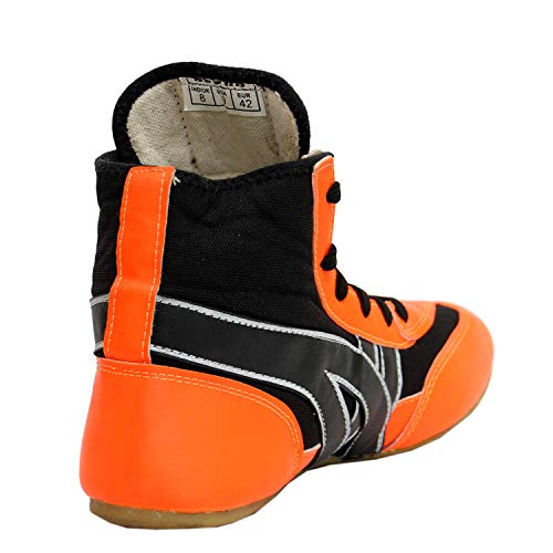 Image of RXN Men's Faux Leather Wrestling Shoes with Rubber Sole for Training
