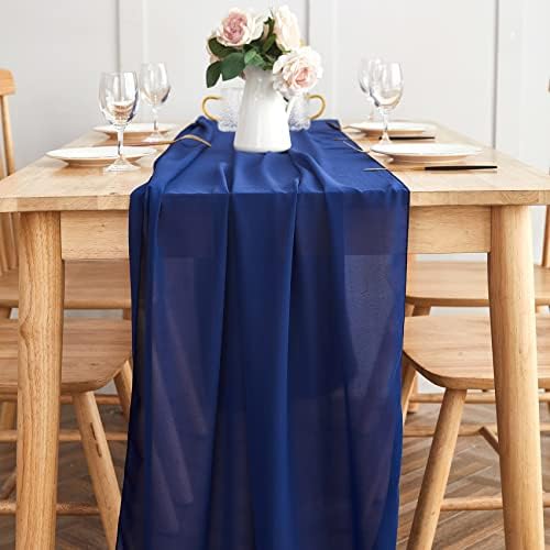 Light Pink Chiffon Table Runners - 29x120 Inches, 5 Pack, For Weddings & Parties - View #12