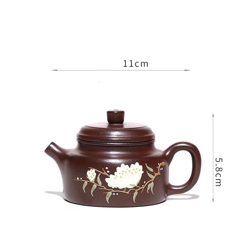 Teiere Teiere in Argilla Viola retrò da 110 ml Teiere Fatte a Mano Bollitore Zisha Set da tè Articoli for Bicchieri Forniture for tè Artigianali Caffettiera Teiera