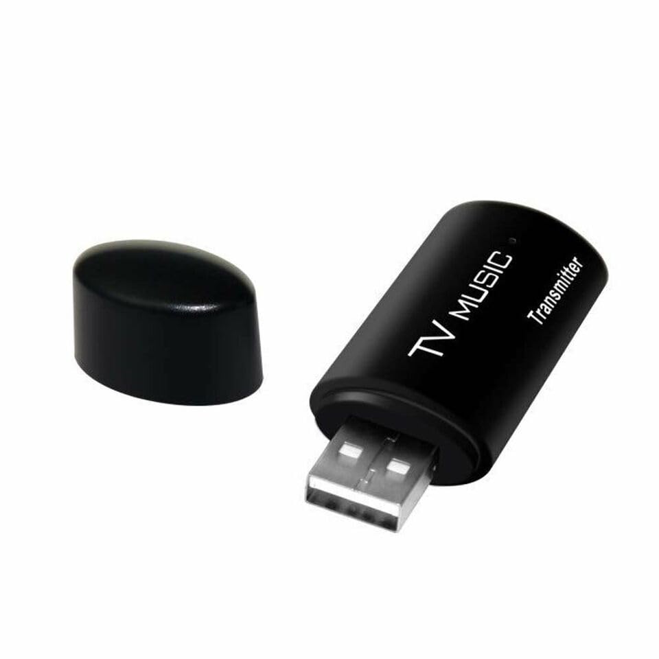 3.5mm USB Bluetooth Stereo Audio Transmitter Music Dongle Adapter for TV PC