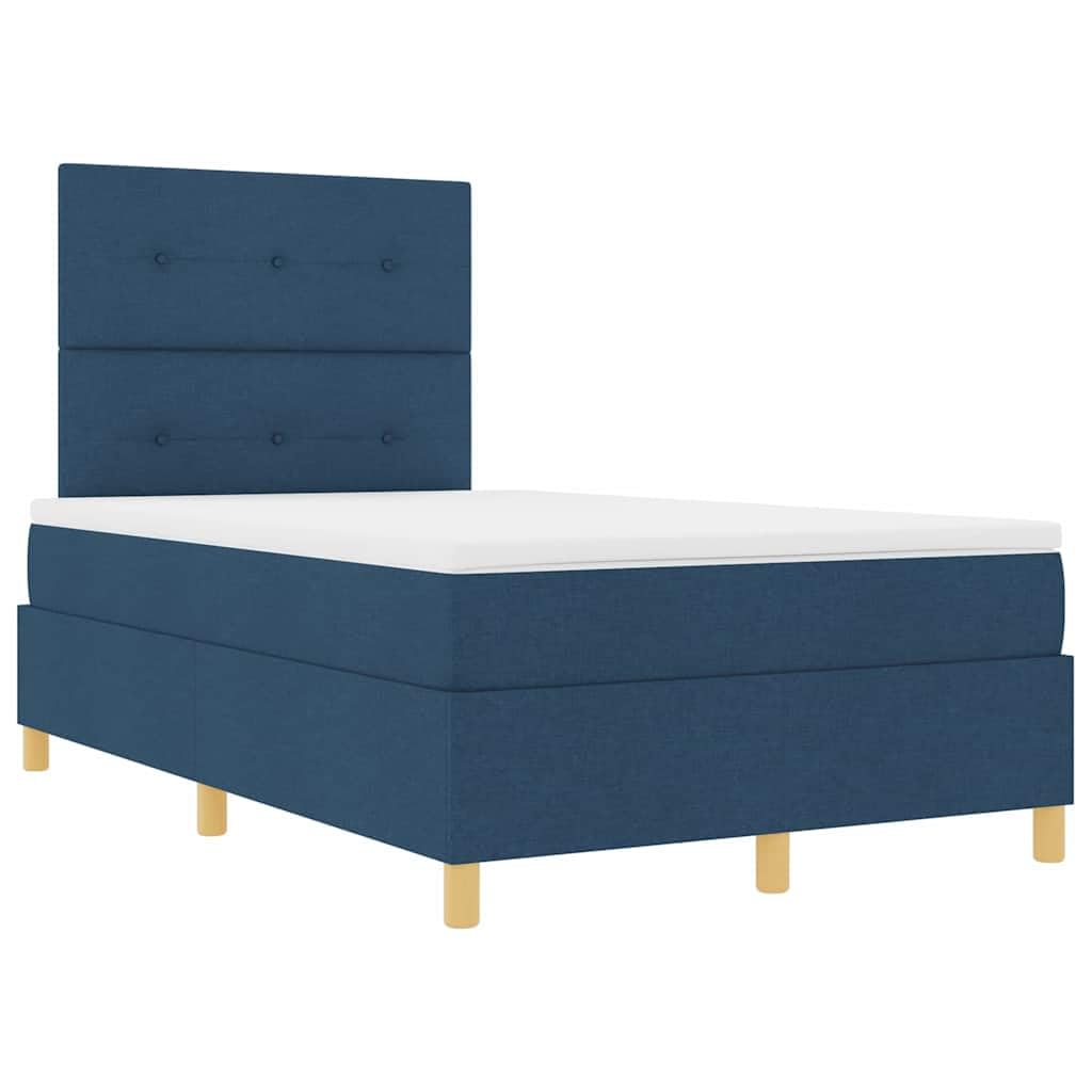 Tessuto con legno e luci LED per camera moderna matrimoniale 120x200 cm Blu