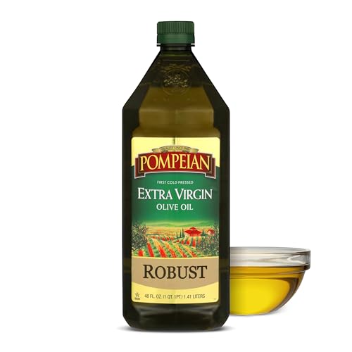 Pompeian Robust Extra Virgin Olive Oil, Contains Polyphenols, First Cold Pressed, 48 Fl Oz