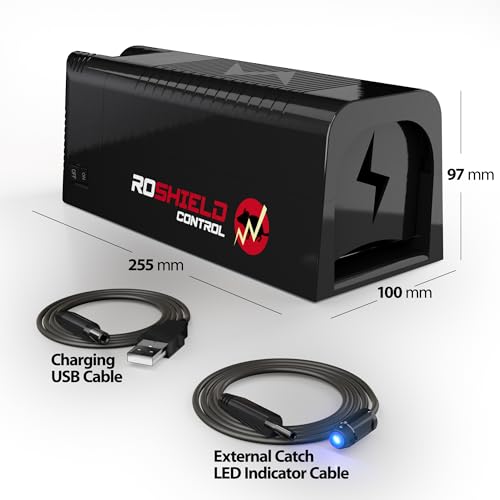 ROSHIELD Electric Rat & Mouse Traps - Professional Quality & Heavy Duty Pest Control Trap for Instant Kill - Large Reusable & Easy Set, Humane & Efficient