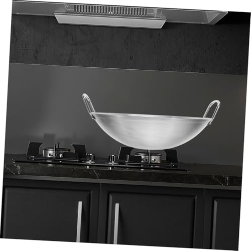 Wok de acero inoxidable con doble mango cómodo miniatura 5