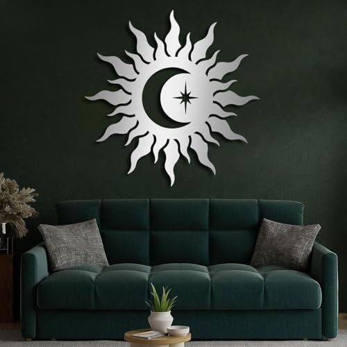 Soleil et Lune Décoration Murale 30" x 30"