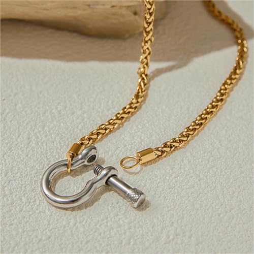 Collier pendentif argent acier inoxydable chaîne vintage