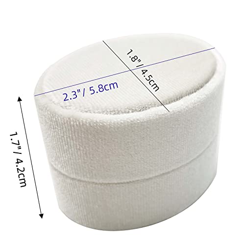 Beatilog Oval Velvet Ring Box - Premium Wedding Ring Box Vintage Handmade Rings Holder Storage Display Jewelry Organizer Gift Case For Proposal thumb #4