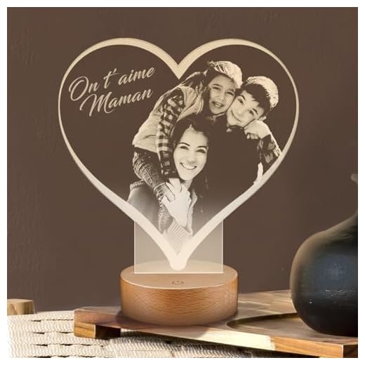 Lampephoto.fr Fotogeschenke. Personalisierte fotolampe für Muttertag, Muttertagsgeschenk, 3D lampe led mit foto geschenke für mütter, mama geschenk für mama geburtstag frauen