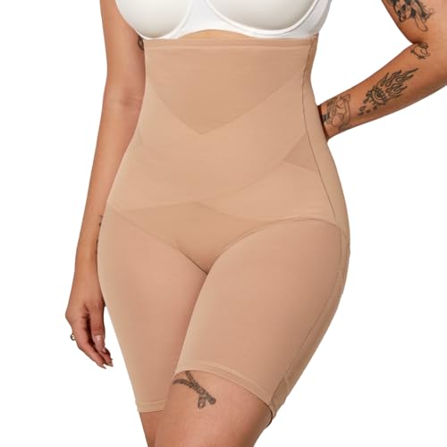Image of MOVWIN Tummy Control Shapewear for Women Plus Size High Waisted Butt Lifting Panties Thigh Slimmer