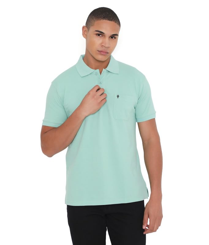 Image of VIP Cotton Rich Fabric Pique Knit Polo Collar T-Shirt Combo Set for Mens with Pockets