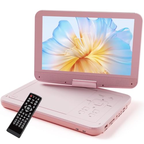 【2025年新機種】ポータブルDVDプレーヤー 12.5型 dvdプレーヤー 10.5インチ液晶 5時間連続再生 リージョンフリー CPRM対応 レジューム機能 cdプレーヤー 270度画面回転 TV同期可能 SDカード/USBに対応 操作簡単 軽量 持ち