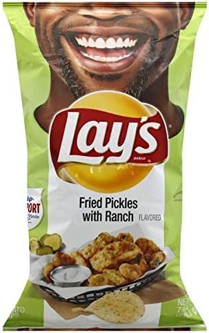 Lay's Fried Pickles With Ranch Chips (2 Bags) 7.75 ox