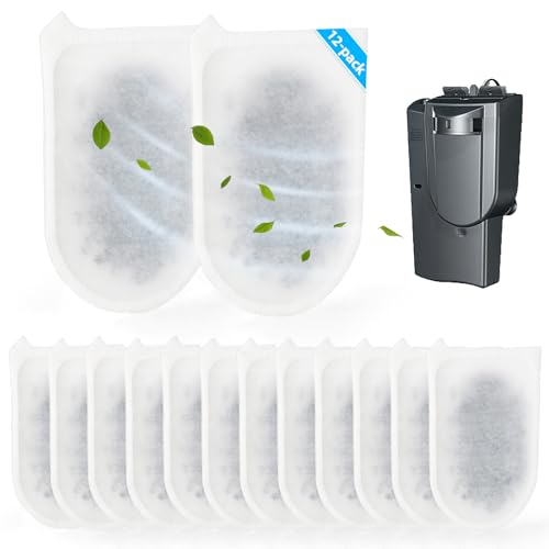 TGHongKy 12 Pièces Tampons Filtrants pour Tetra EasyCrystal C600 Cartouches pour Filtre pour Aquarium pour EasyCrystal Filter Pack C600 Filtre Intérieur...