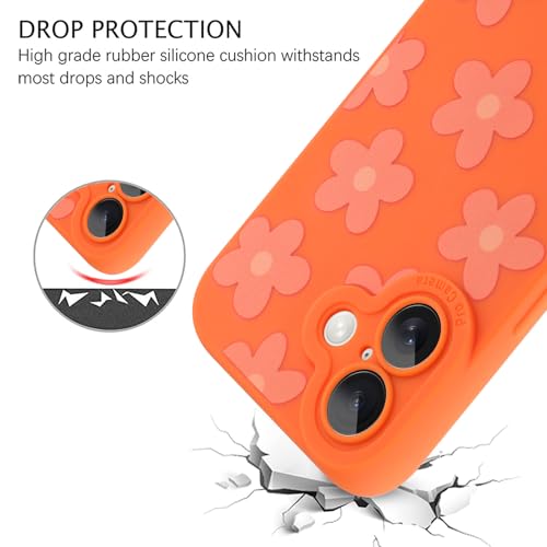 Image of ZIYE for iPhone 17 Case Orange Flower Pattern Phone Case