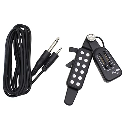 BIUDECO Acoustic Guitar Sound Hole Pickup No Drilling Tone and Volume Control for Folk and Classical Performance Enhance Your Instrument Sound with Durable