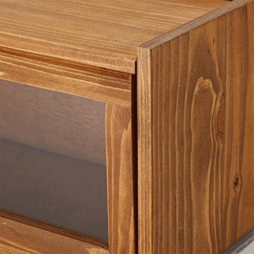 zyr Japanischer Stil Kleiner Essgabeter Schrank Massivholz Glastür Schrank Esstisch Küche Gewürzschrank Kabinett Desktop Dining Sideboard Lagerschrank Teetasse Kaffee Kabinett (Size : 60cm) - Image 6