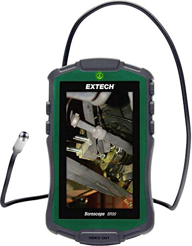 Extech BR90: Borescope Inspection Camera, Compact, Portable, and Flexible Goose-Neck Cable Coils for Easy Inspections and Storage, Palm-Sized, Waterproof (IP67)