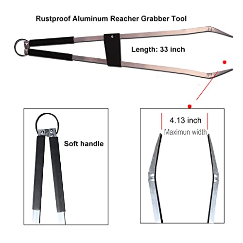 long trash amp garbage picker grabber toollightweight aluminium amp rustprooflitter pick up sticktrash tong reaching assist tool garden nabber plogging