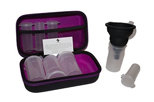 STAT Fitness Powdered Supplement Case (Purple) - Portable Protein Powder Supplement Container - BPA Free