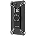 [Upgraded] iPhone 7 Case, Nillkin Barde Metal Case [Unique Design] Back Cover with Enhanced Ring Kickstand for iPhone 7 4.7" - Black