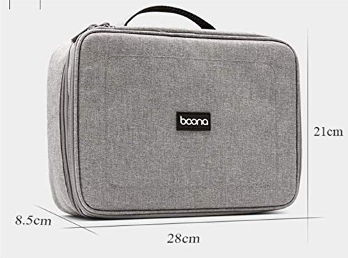 CASE ORGANIZADOR PARA ACESSÓRIOS ELETRÔNICOS DUPLO GRANDE (Preto)