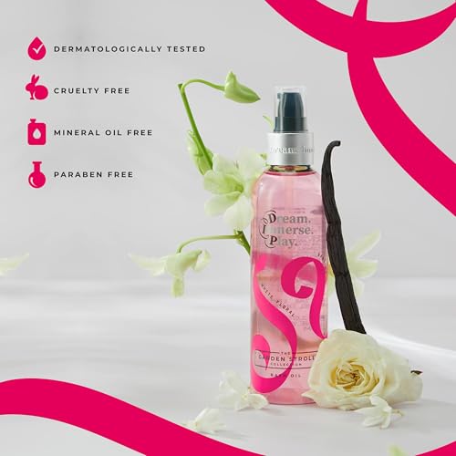 Image of Dream. Immerse. Play Garden Stroll - Bath Oil - White Florals & Vanilla - Hydrating + Moisturising Non-Sticky Oil - For Varied Skin Types