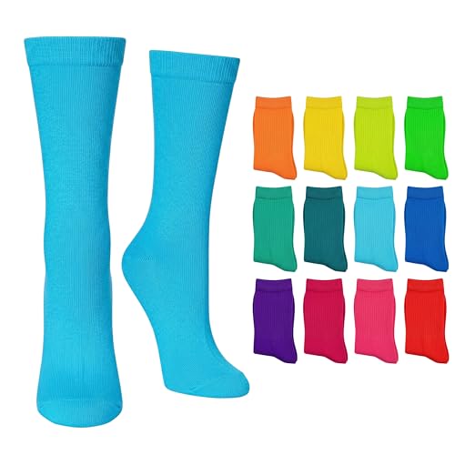 Image of Tipi Toe Women's Fun Patterned Dress Socks, 12-Pack Lightweight Colorful Crew Socks, Casual Novelty Assorted Designs