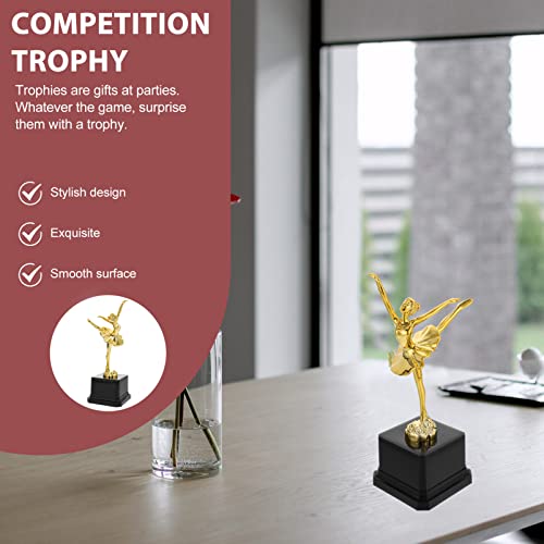 Toddmomy Troféus de Prêmio de Ouro de 1 Peça Troféu de Dança de Balé Feminino Competições de Dança T