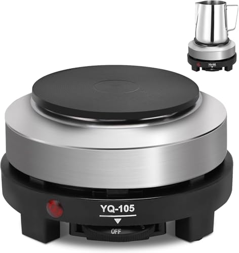 Image of WENGTY Mini Electric Hot Plate Stove Portable Single Burner Electric Heater for Tea Coffee Cooking Wax Melting Candle Making Compact Electric Stove Fast Heating Hot Plate for Home Office Travel