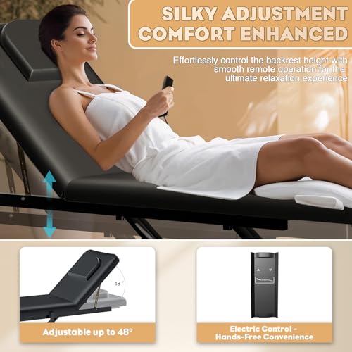 kaiwrxin Fully Electric Massage Table with Lift, 1500lbs Capacity - Professional Adjustable Facial Bed for Estheticians, Spa & Waxing, Heavy-Duty 550lbs Capacity 2r1